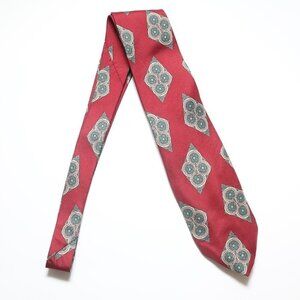 Chaps Ralph Lauren Geometric Multicolor Red Men's Narrow Suit Tie